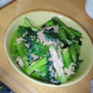 小松菜とツナの炒め物